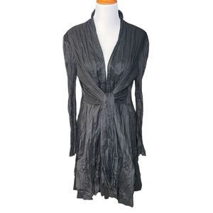 Joseph Ribkoff black crinkled, cover-up jacket womans size 14 NWT
